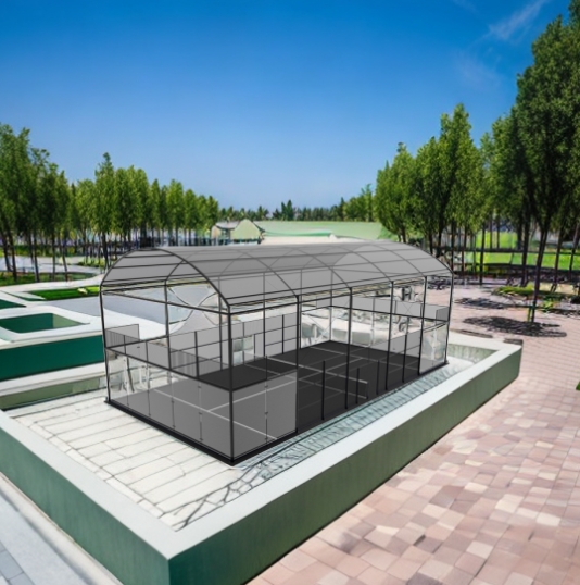What are the functions of a Panoramic Padel court?